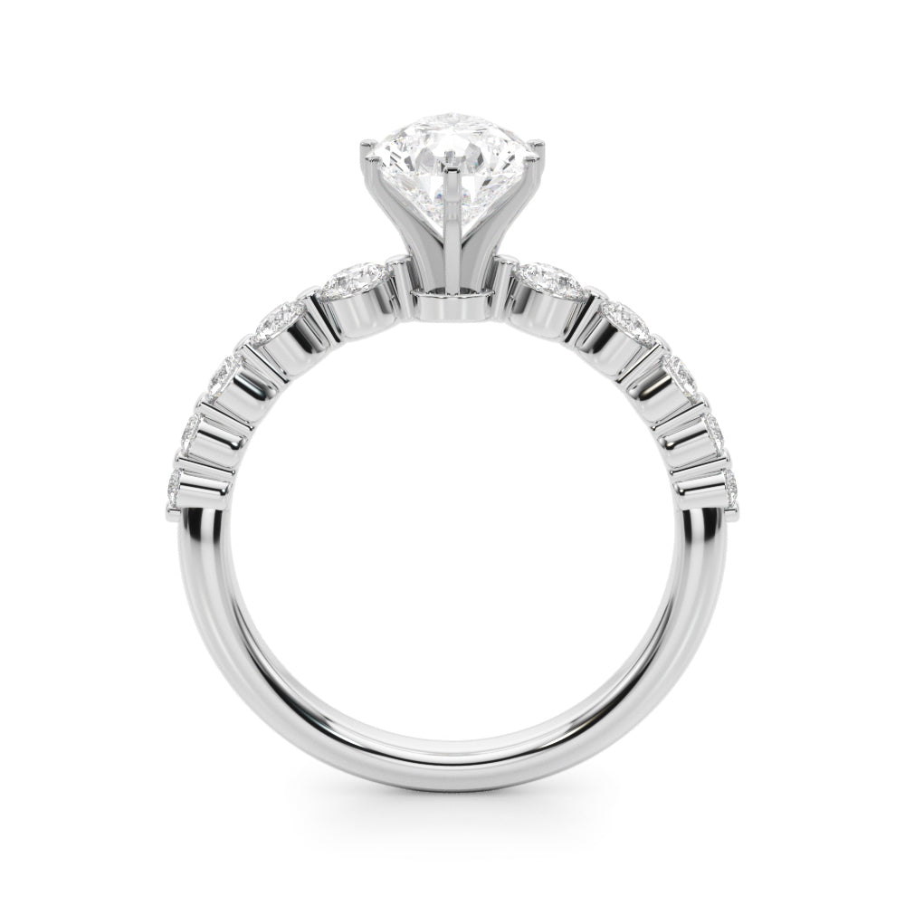 Single Row PR Engagement Ring