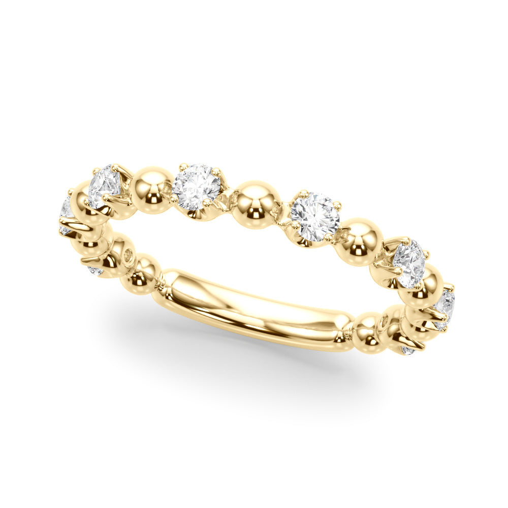 Beaded Diamond Eternity Band