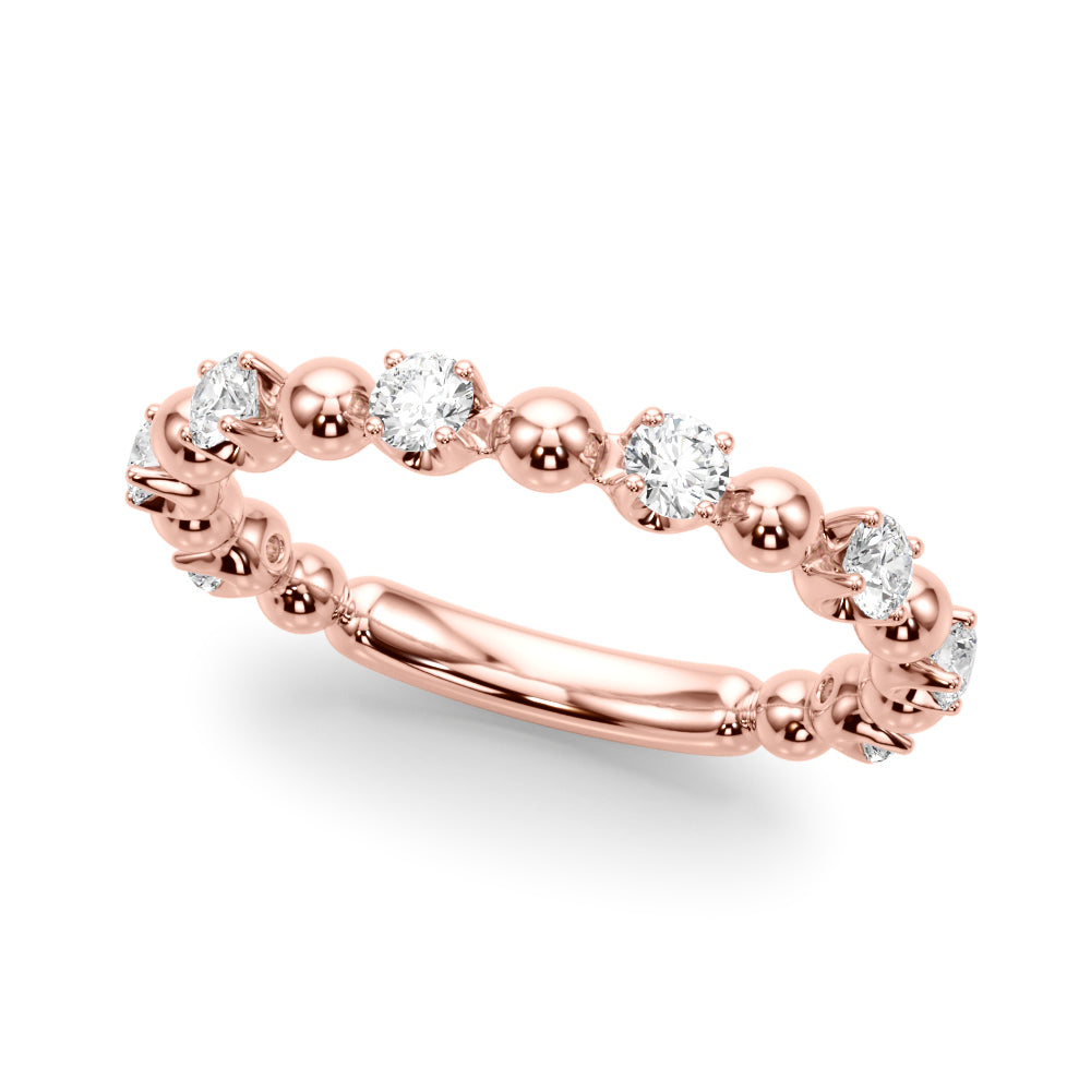 Beaded Diamond Eternity Band