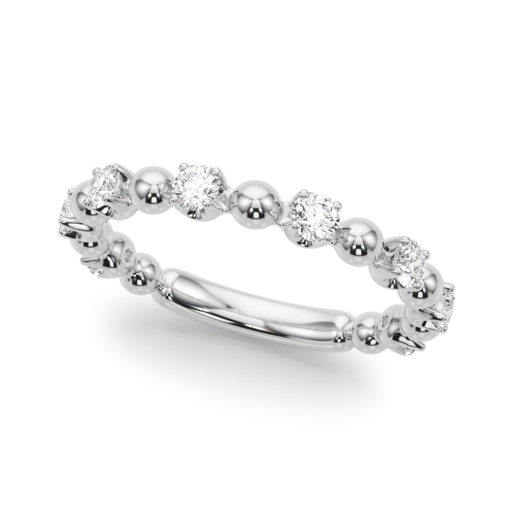 Beaded Diamond Eternity Band