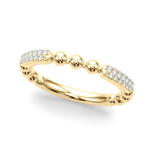 Beaded Diamond Stacking Band
