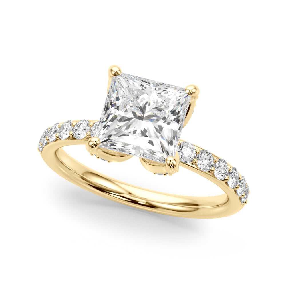 Princess-Cut Pave Ring