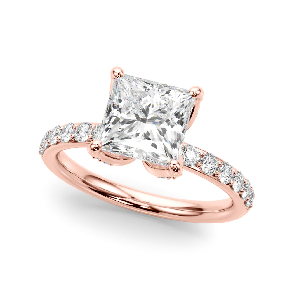 Princess-Cut Pave Ring