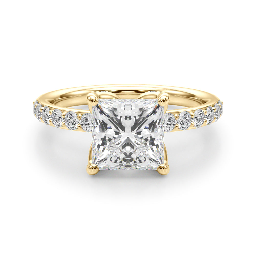 Princess-Cut Pave Ring