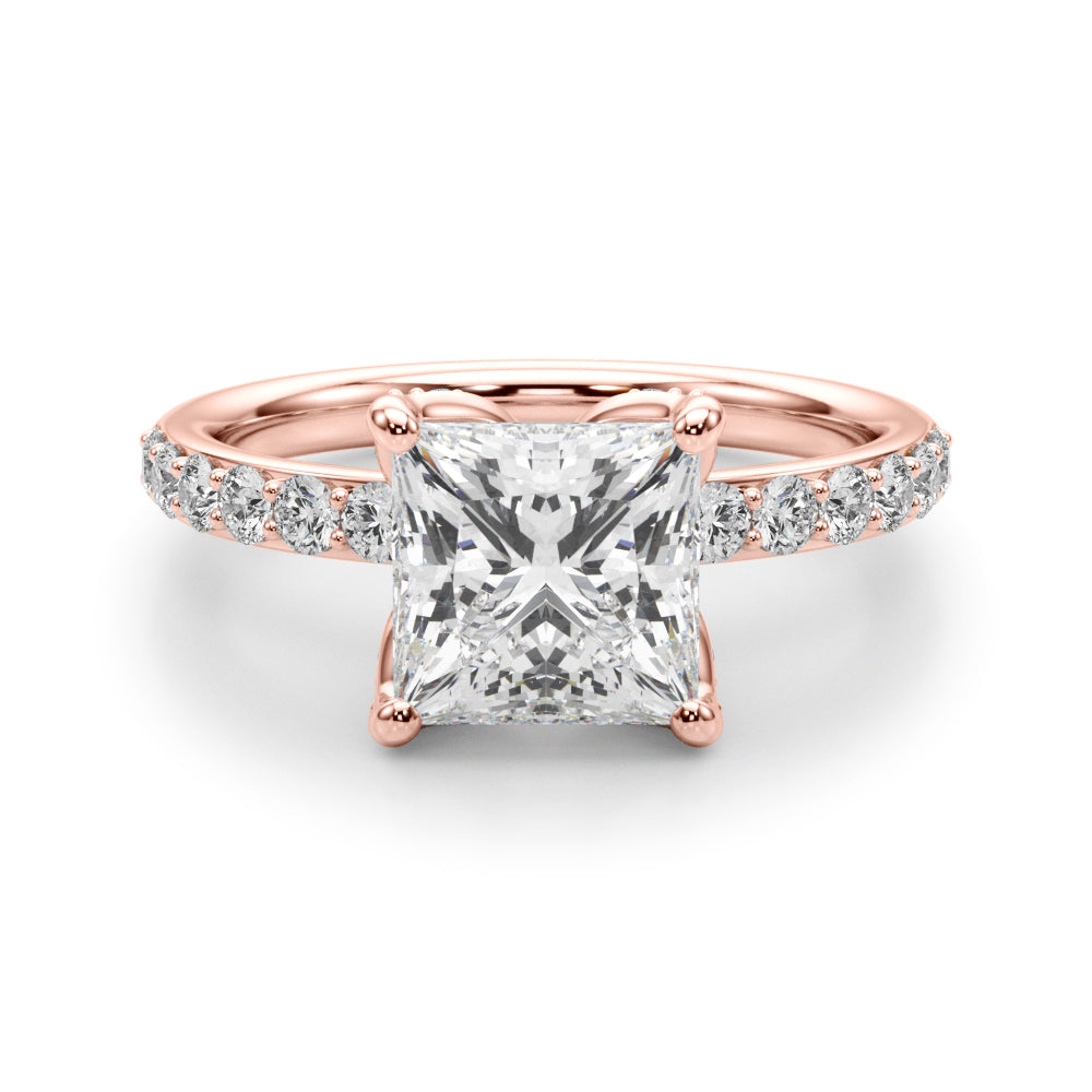 Princess-Cut Pave Ring
