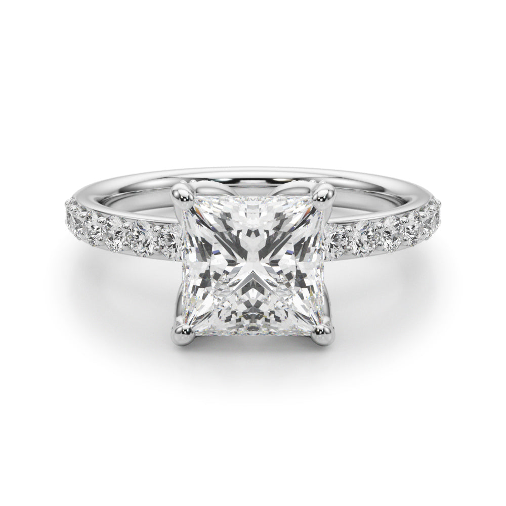 Princess-Cut Pave Ring