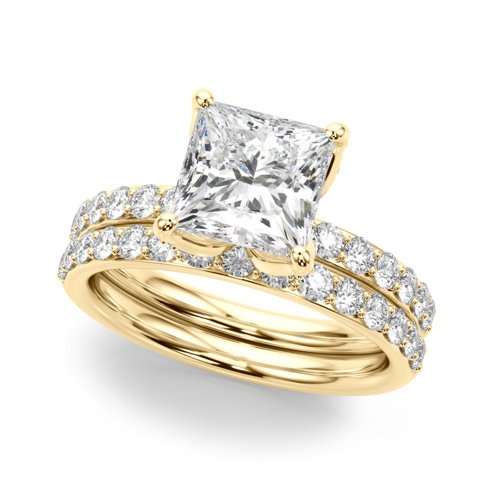 Princess-Cut Pave Ring