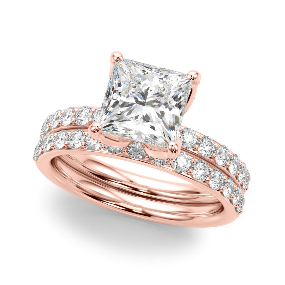 Princess-Cut Pave Ring