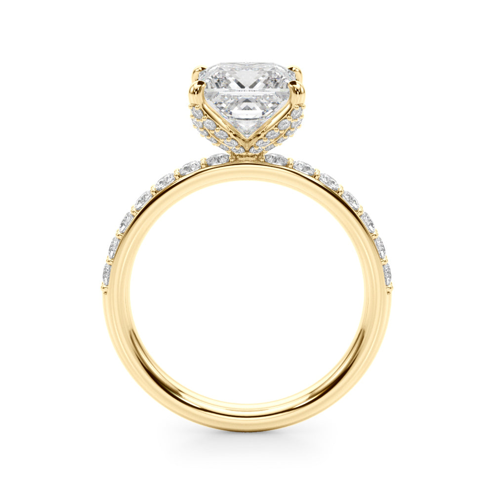 Princess-Cut Pave Ring