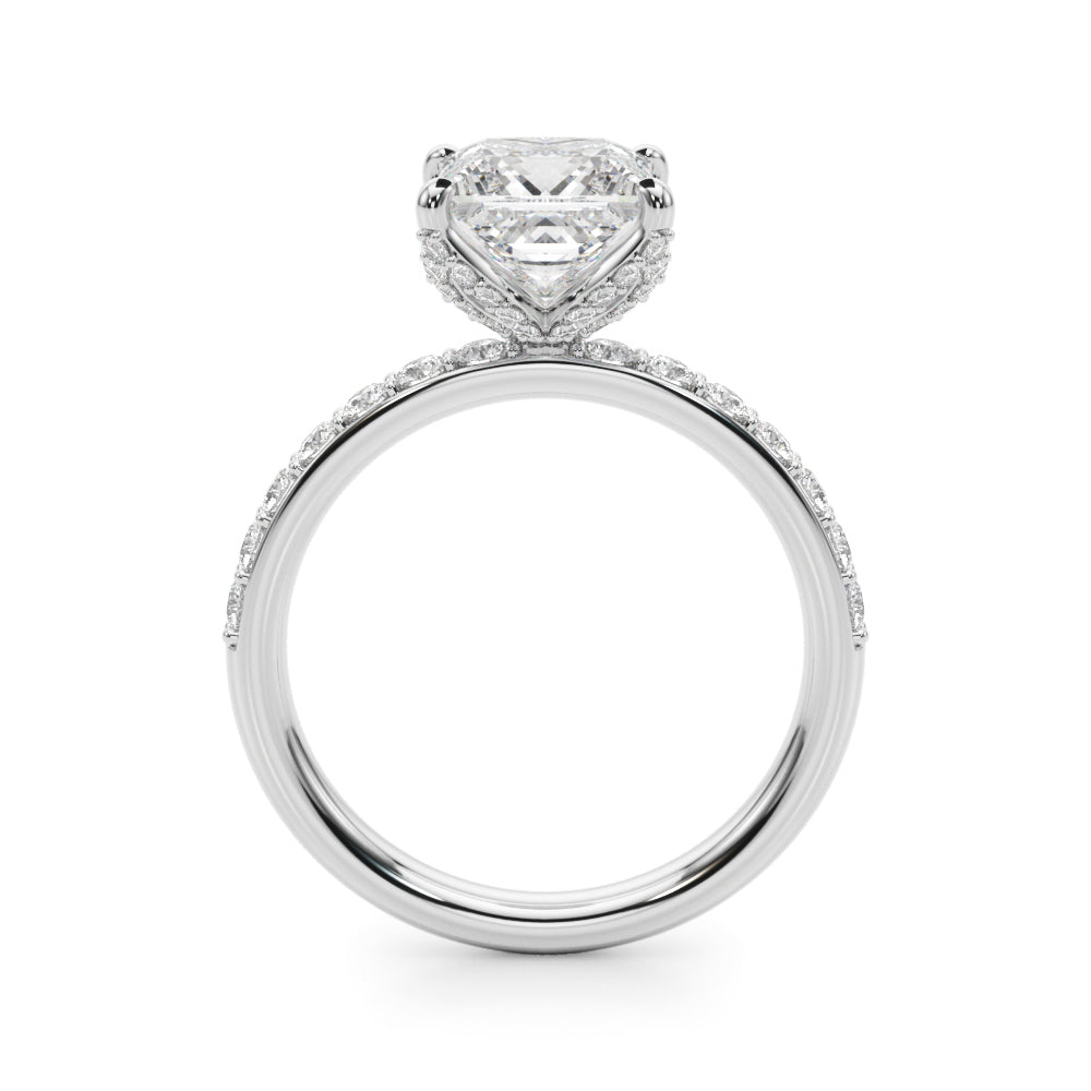 Princess-Cut Pave Ring