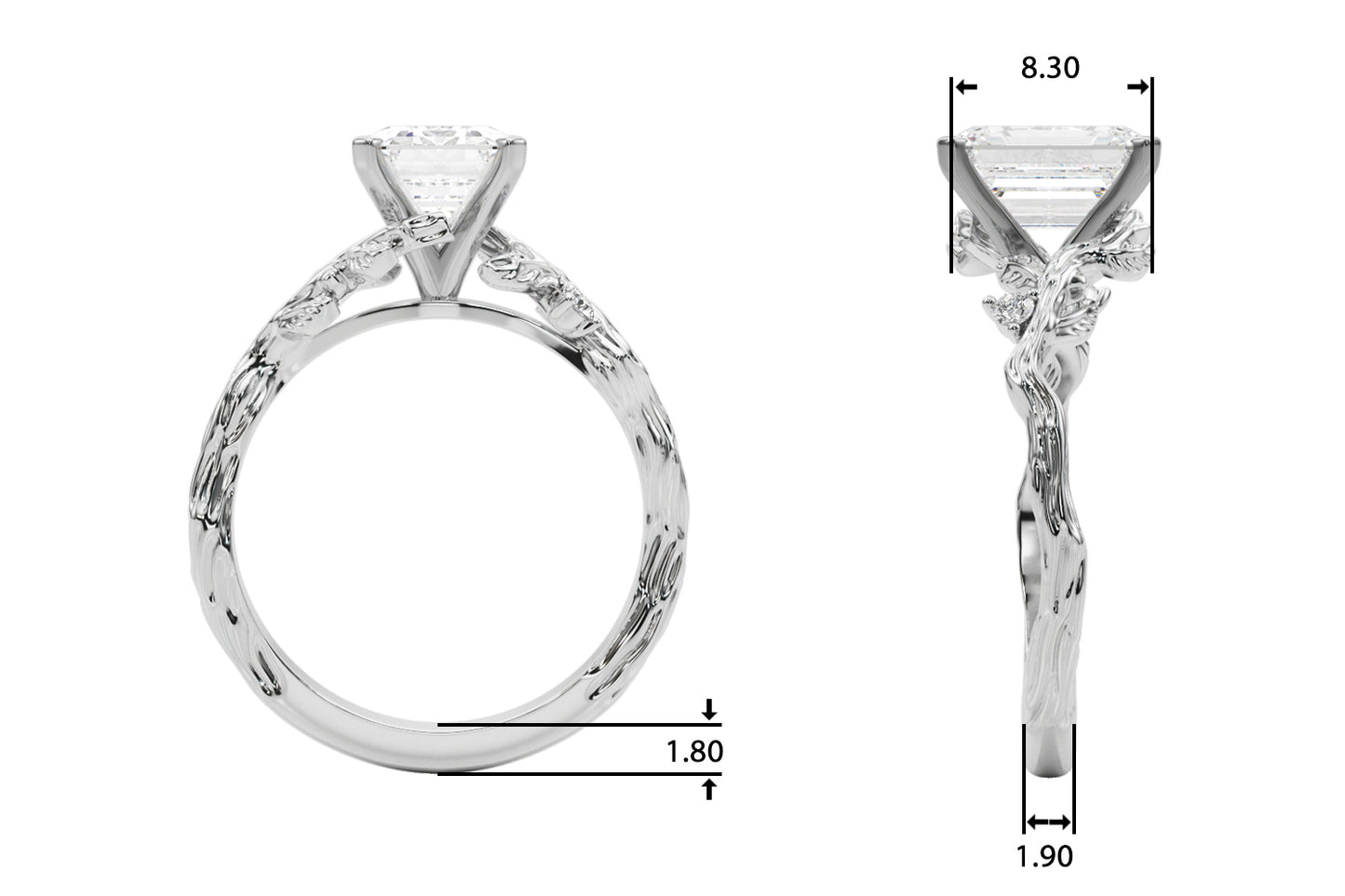 Nature-Inspired Diamond Engagement Ring