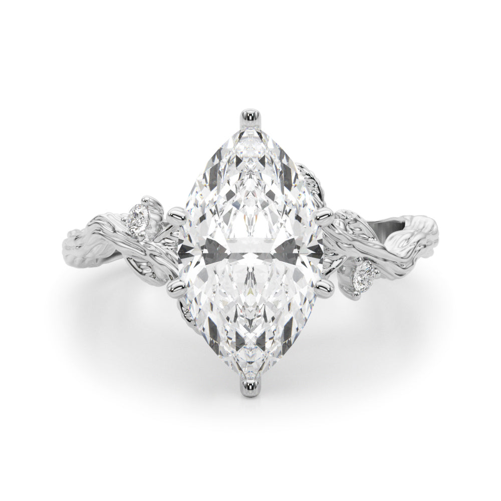 Nature-Inspired Diamond Engagement Ring
