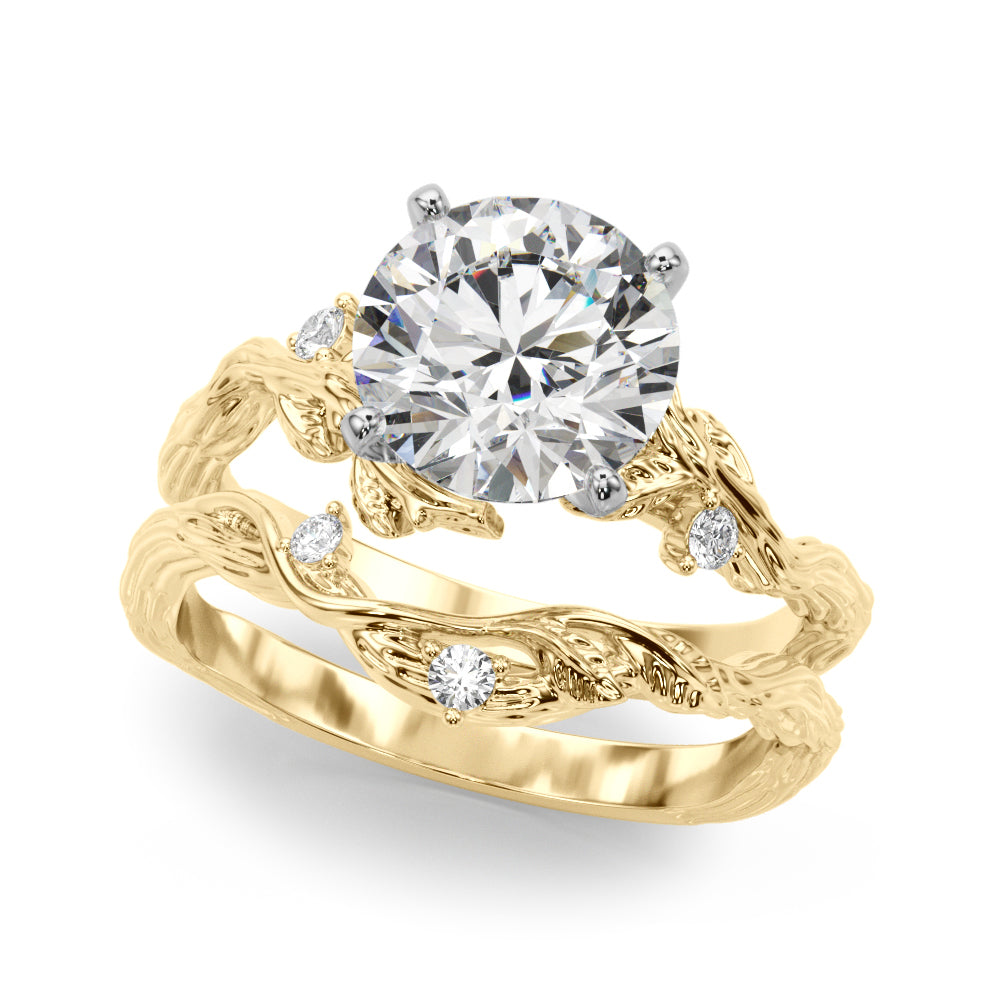 Nature-Inspired Diamond Engagement Ring