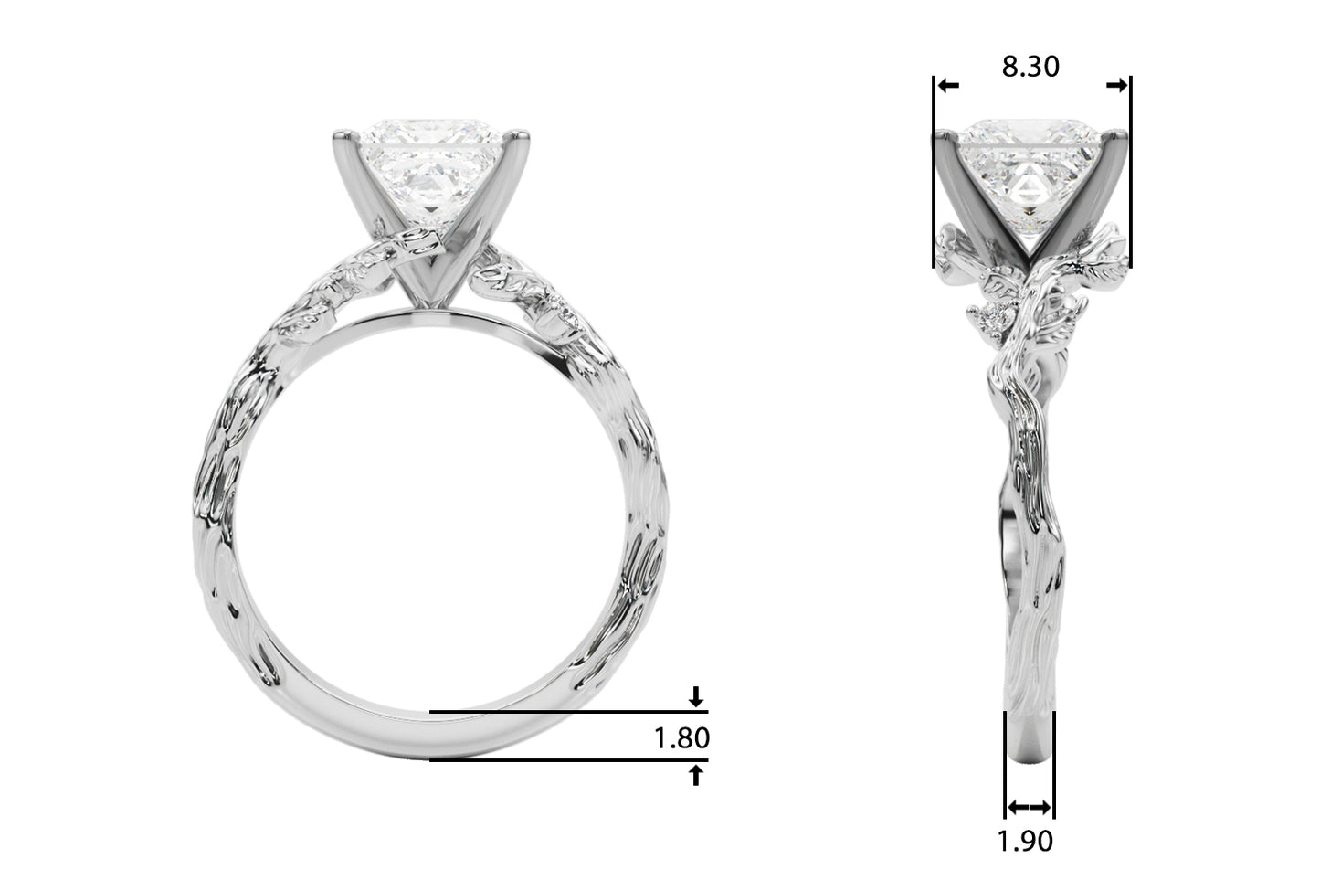 Nature-Inspired Diamond Engagement Ring