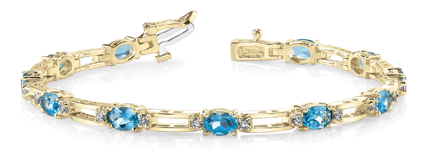 Serene Topaz Statement Bracelet
