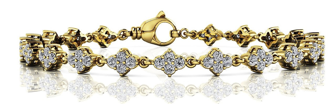 Diamond Clover Fashion Bracelet