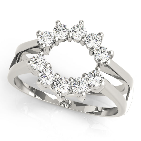 Sunburst Diamond Wedding Band Set