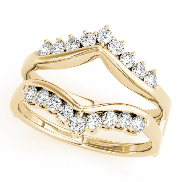 Elegant Two-Piece Curved Wedding Band Set
