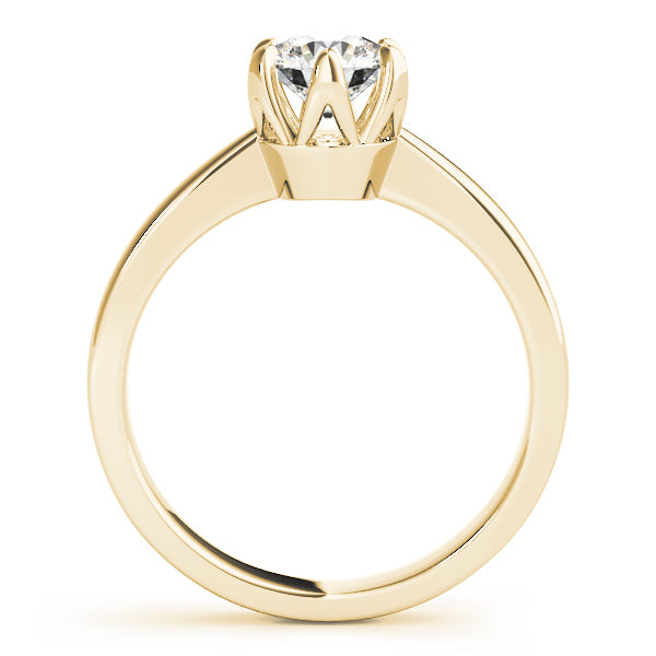 Modern Tulip Solitaire Ring