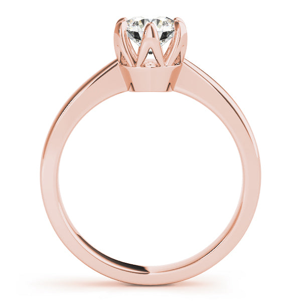 Modern Tulip Solitaire Ring