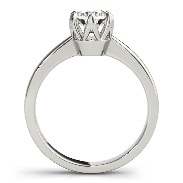 Modern Tulip Solitaire Ring