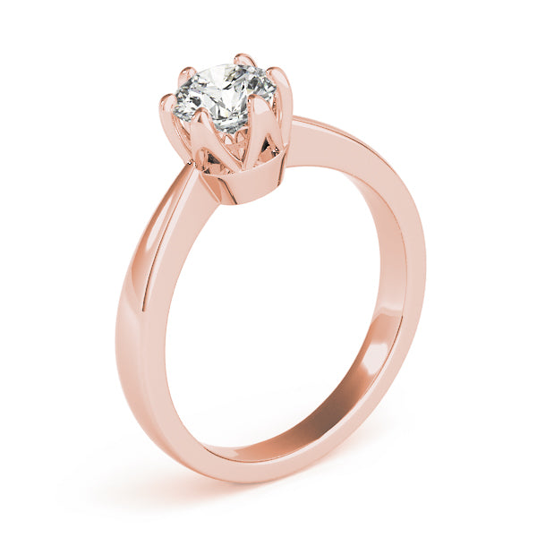 Modern Tulip Solitaire Ring