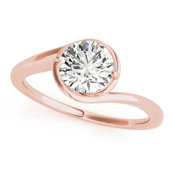 Bezel Set Bypass Solitaire Ring 1 ct