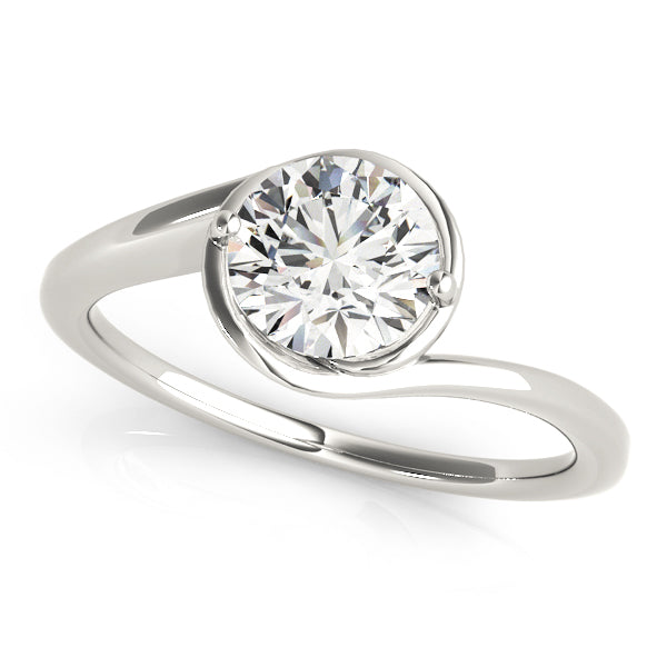 Bezel Set Bypass Solitaire Ring 1 ct