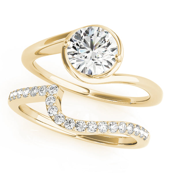 Bezel Set Bypass Solitaire Ring 1 ct
