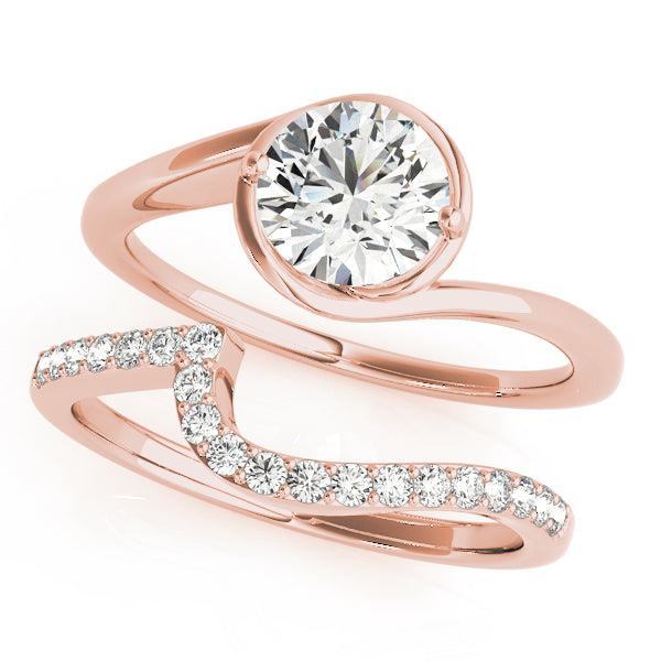Bezel Set Bypass Solitaire Ring 1 ct