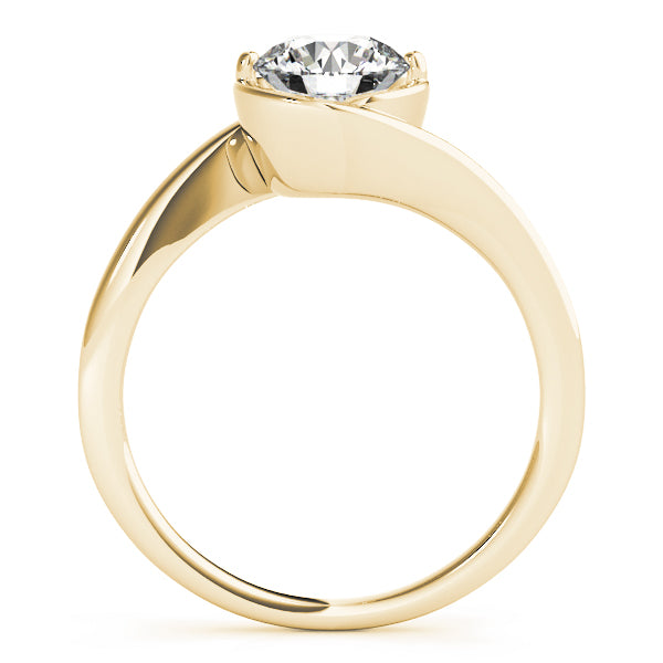 Bezel Set Bypass Solitaire Ring 1 ct