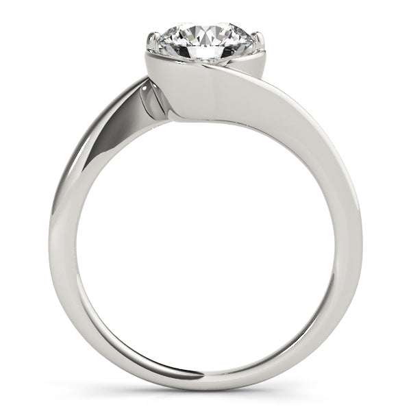 Bezel Set Bypass Solitaire Ring 1 ct
