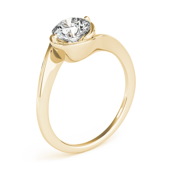 Bezel Set Bypass Solitaire Ring 1 ct
