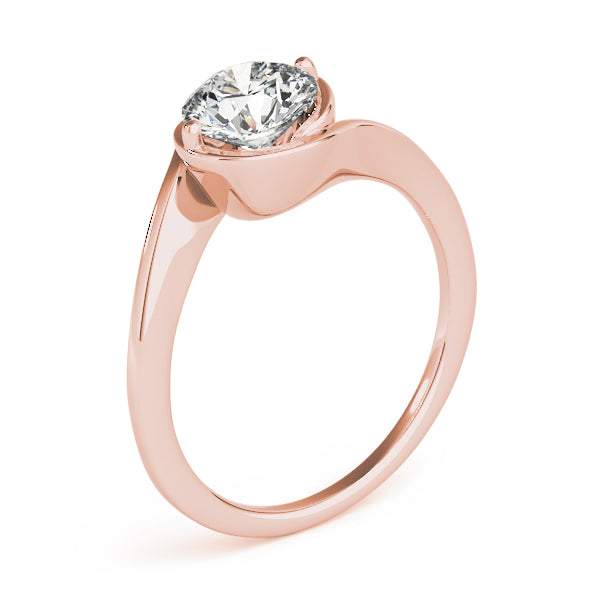 Bezel Set Bypass Solitaire Ring 1 ct