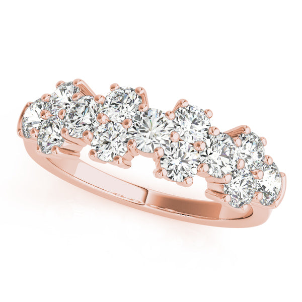 Cluster Diamond Wedding Band