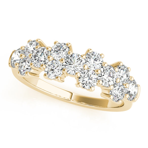 Cluster Diamond Wedding Band