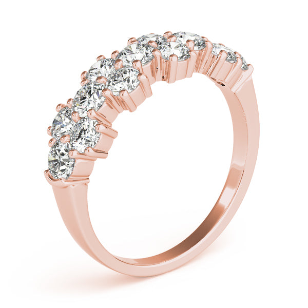 Cluster Diamond Wedding Band