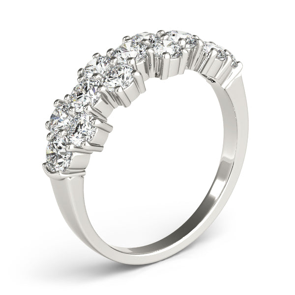 Cluster Diamond Wedding Band