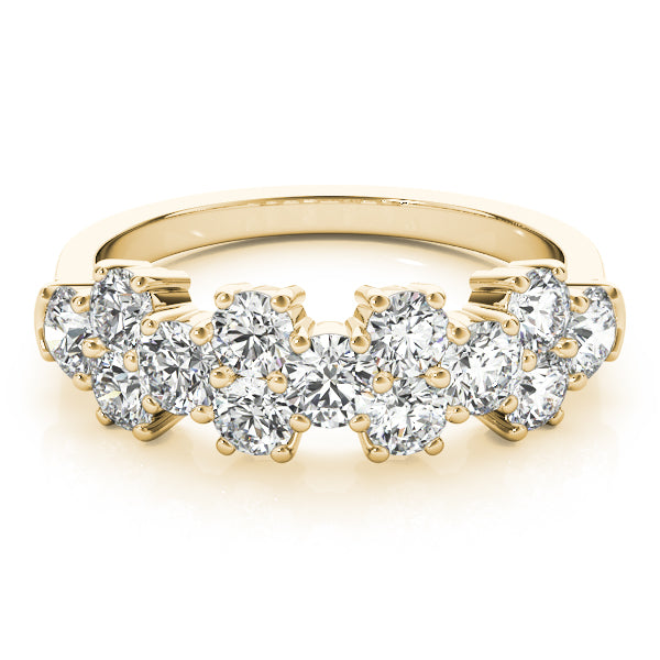 Cluster Diamond Wedding Band