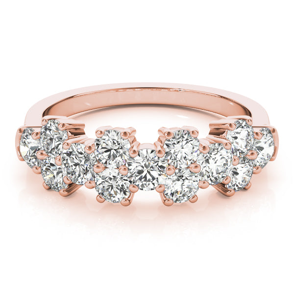 Cluster Diamond Wedding Band