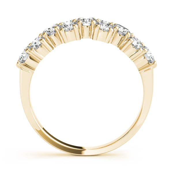 Cluster Diamond Wedding Band