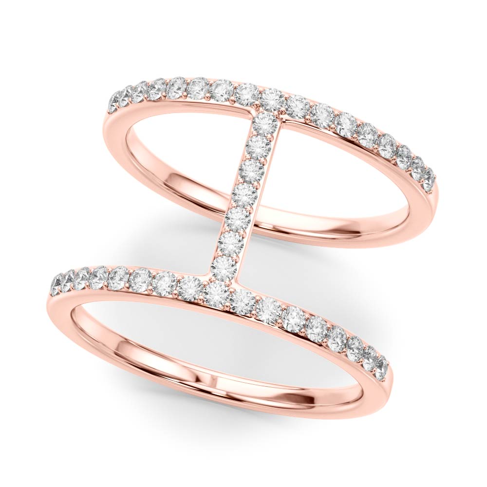 Double Bar Diamond Ring