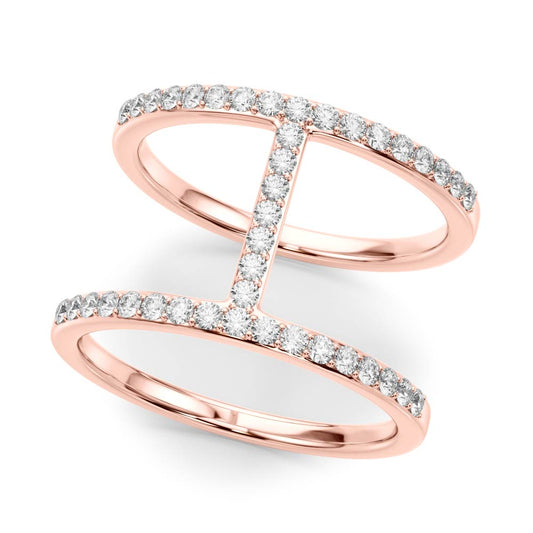 Double Bar Diamond Ring