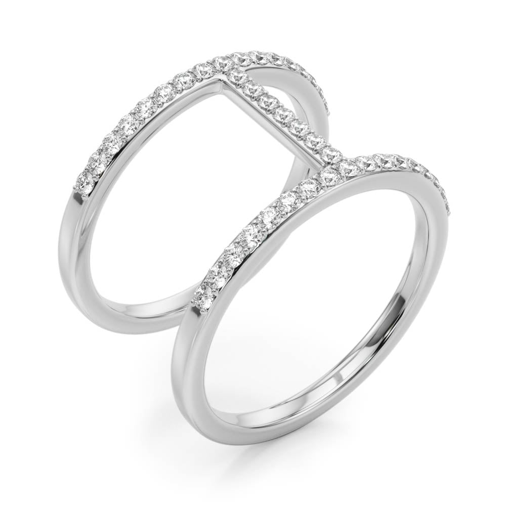 Double Bar Diamond Ring
