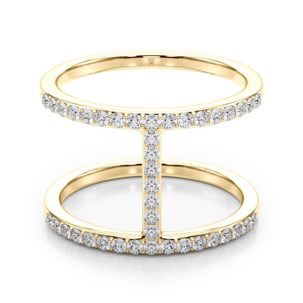 Double Bar Diamond Ring