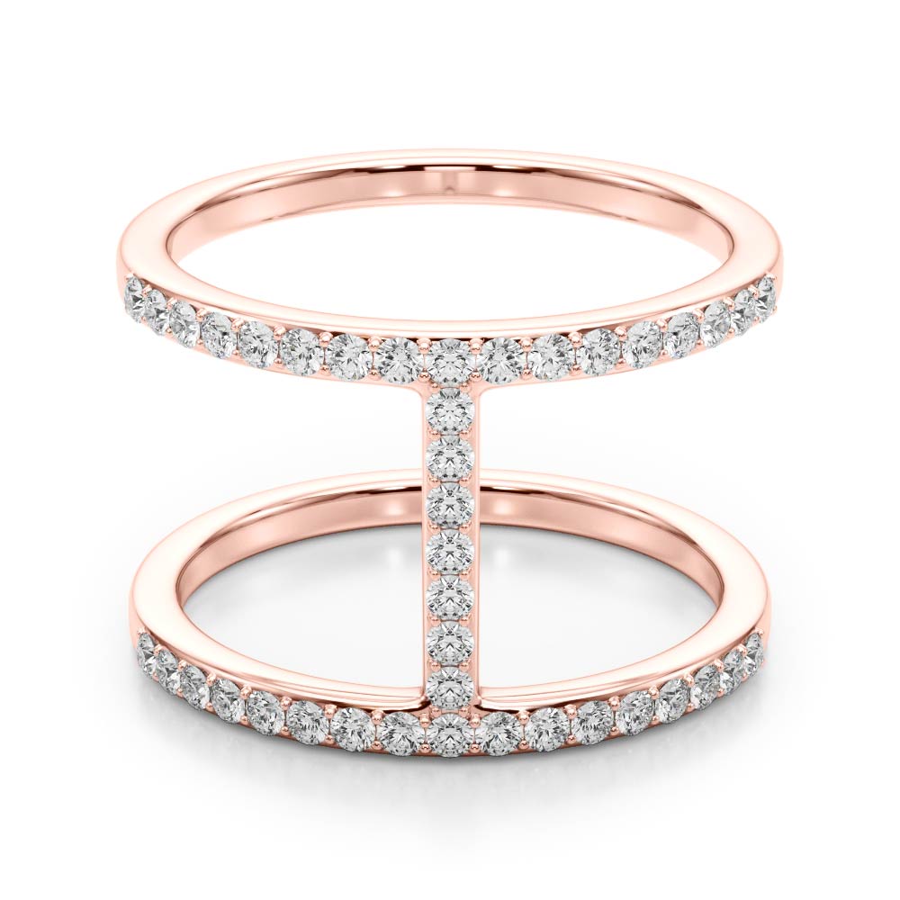 Double Bar Diamond Ring