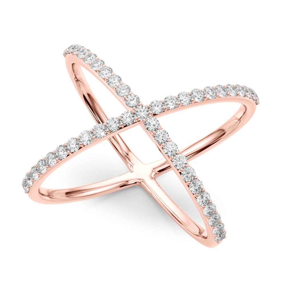 Intersecting Diamonds Ring