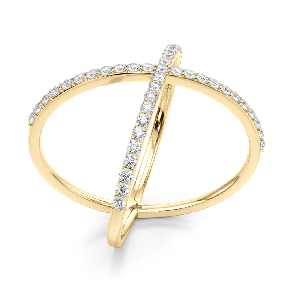Intersecting Diamonds Ring