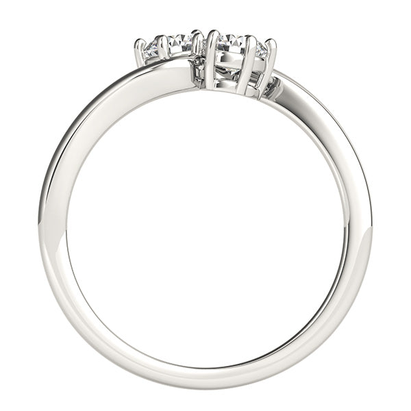 Intertwined Two-Stone Diamond Ring