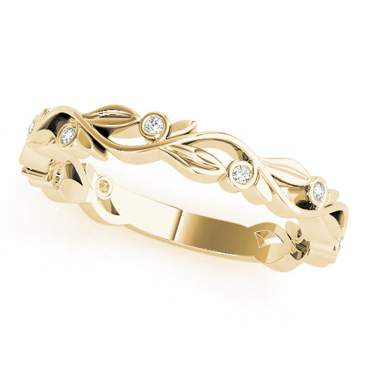 Diamond Leaf Eternity Band